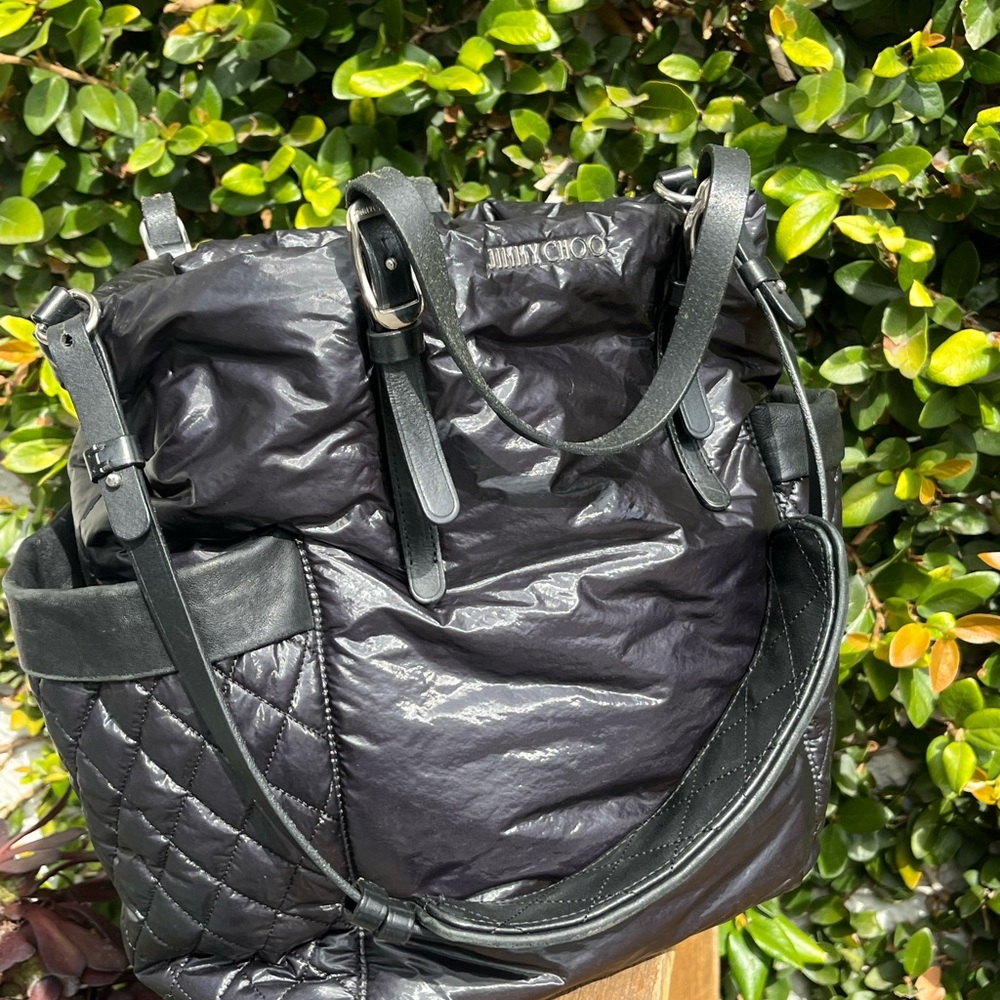 Jimmy Choo Black Leather quilted bag